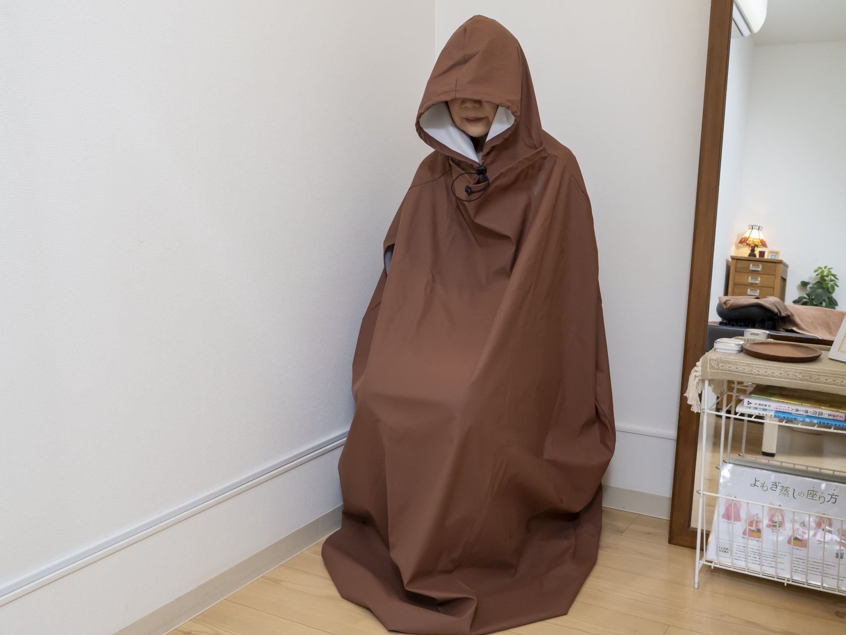 よもぎ蒸しの様子